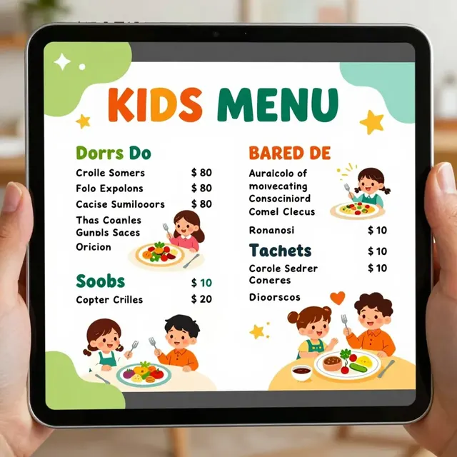 Vytváranie digitálnych menu pre rodiny, ktoré sú vhodné pre deti