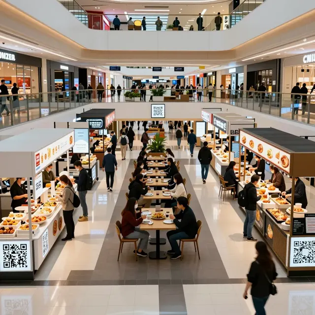 Millors pràctiques per a menús QR en centres comercials i zones de restaurants
