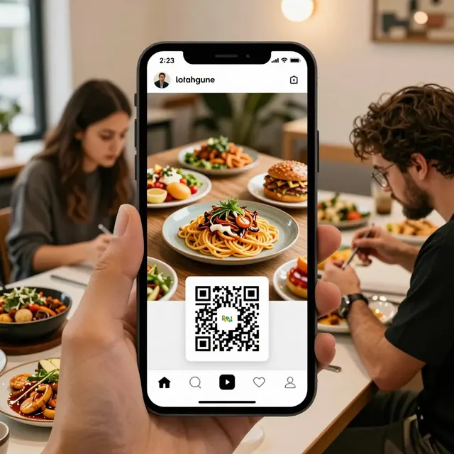 QR 코드 메뉴를 바이럴 소셜 콘텐츠로 활용하세요